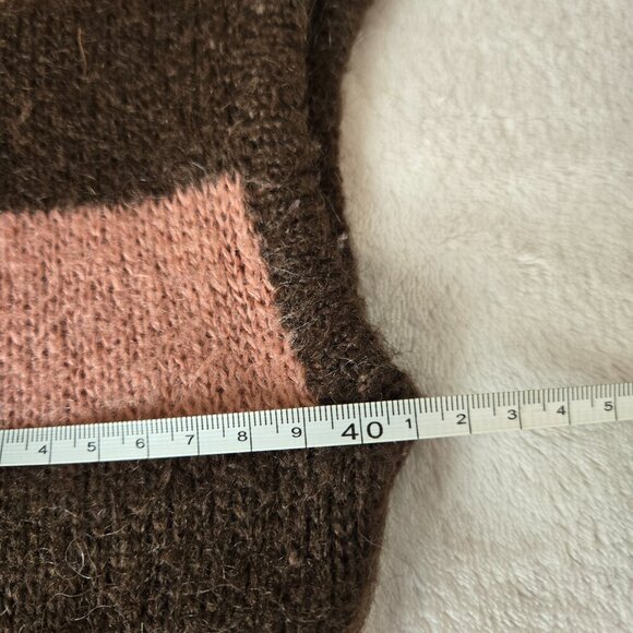 Vintage Y2K Killah by Sixty Striped Knit Sweater Dress Brown Pink Sleeveless S - Picture 8 of 12